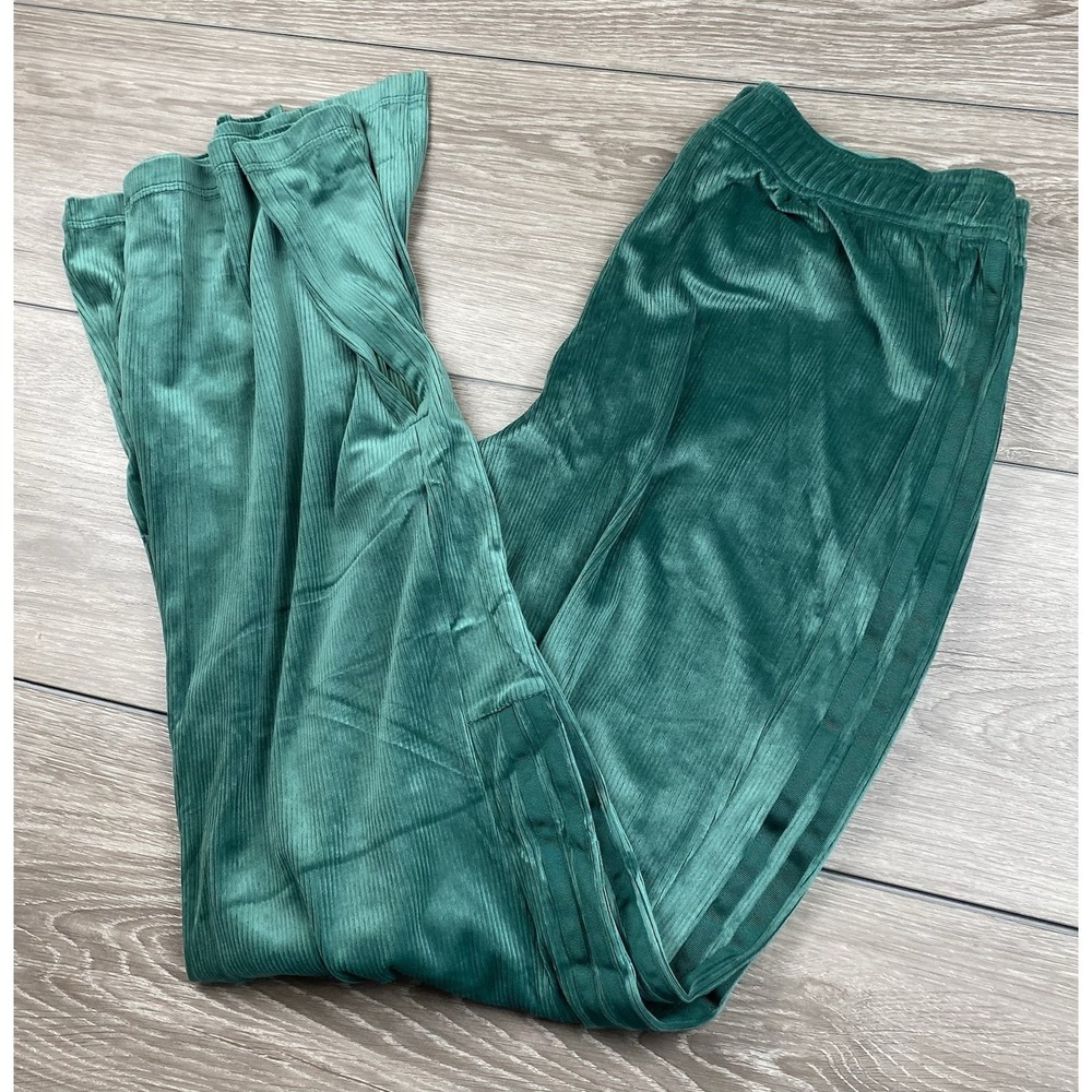 Adidas Women's Tiro-3 Velour Stretch Sweatpants Green Size 4X 30" Waist‎